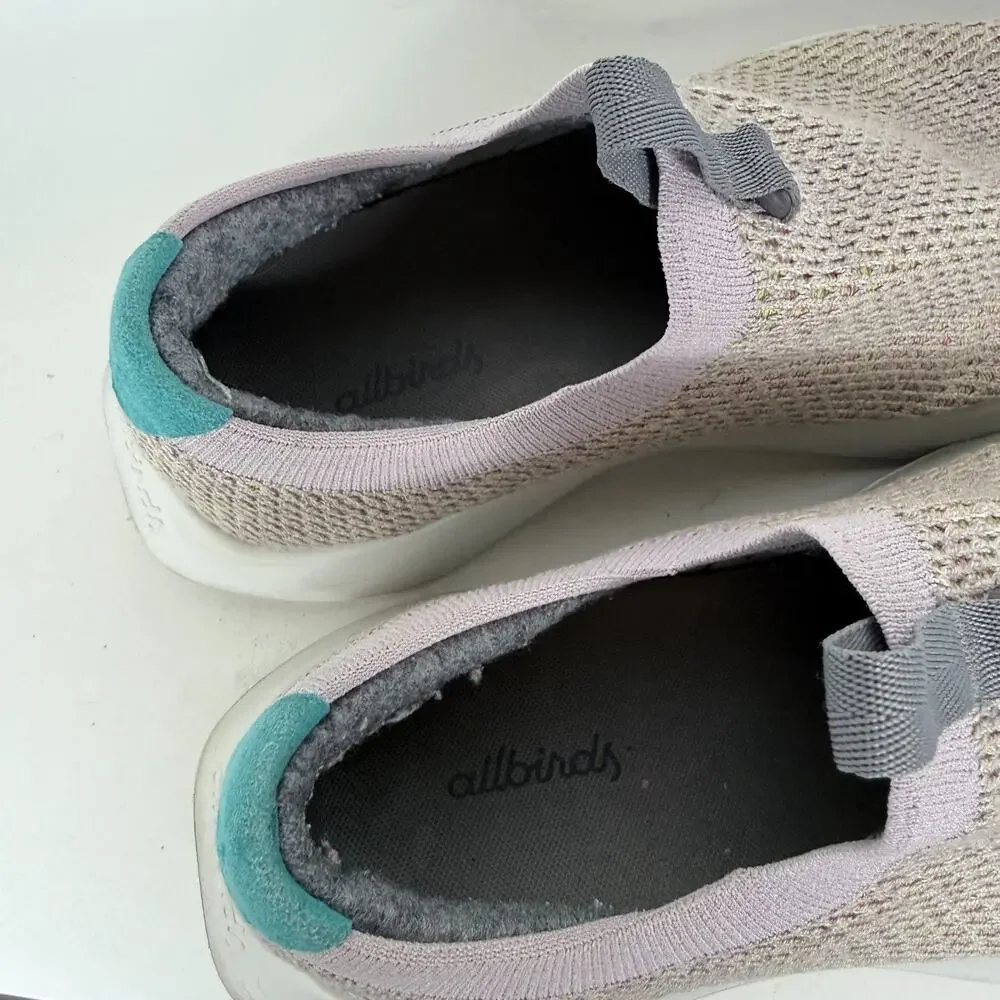 Allbirds Tree Dasher Relay Running Sneakers Women's 8 Purple Slip-On Low Top